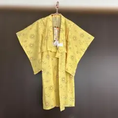 【新品未使用】女の子　100㎝　浴衣　花火柄　和柄　黄色　お祭り　花火大会　夏