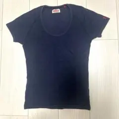 ハリウッドランチマーケット ストレッチフライス　Tシャツ ブラック サイズ1