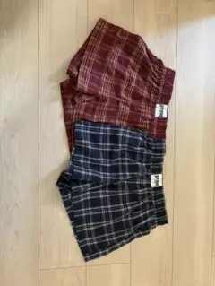 チェック柄ハーフパンツ2枚セット