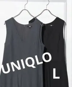 新品タグ付　ユニクロ　ジャンプスーツ　黒L サロペットオールインワンUNIQLO