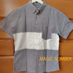 MAGIC NUMBER マジックナンバー メンズ 半袖 ボタンダウンシャツ M