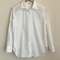 UNIQLO ユニクロ　長袖シャツ コットンシャツ　綿100% 白　Sサイズ