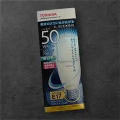 TOSHIBA 50W E17 LED電球 700lm 白色
