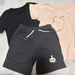 GU 110ショートパンツ、120Tシャツ