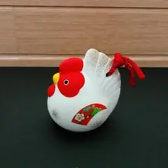 とり 置き物 土鈴 干支 縁起物 酉 鶏　福鈴 陶器 かわいい　レトロ