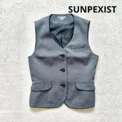 【 SUNPEXIST】S レディースベスト　事務服　オフィス　グレー7号