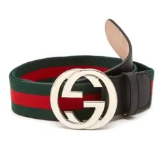 グッチ ベルト GUCCI ウェブライン インターロッキングGバックル #105