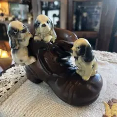 わんちゃんの置物　レトロ