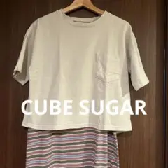 美品CUBE SUGAR デイリーポケット半袖Ｔシャツ