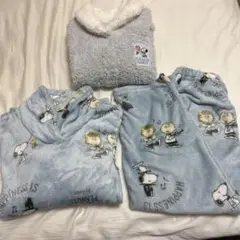美品　限定　PEANUTS スヌーピー フリース　パジャマ　3点　大人用　L