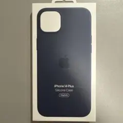 新品未開封 アップル純正 14 plus シリコンケース ストームブルー