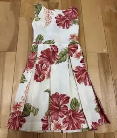 【沖縄】MANGO HOUSEハイビスカスかりゆしワンピース130cm