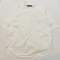 VULCAIN バルカン バンドカラー 半袖グランパシャツ 白 M