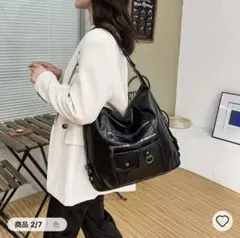 ストリートファッション ブラック ショルダーバッグ