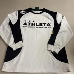 ATHLETA ロングスリーブTシャツ S ホワイト/ブラック