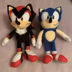 ソニック・シャドウ Mぬいぐるみ2体セットタグ無し