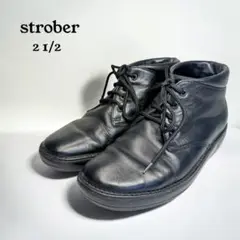 strober ストロバー　ショートブーツ（22）コンフォートシューズ　本革　黒