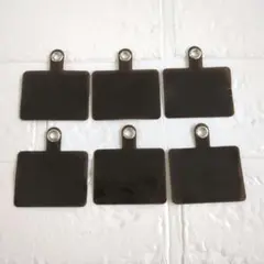 スマホ タグパッチ 6枚 (半透明のブラック)