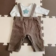 petitmain プティマイン　ロンパース　オーバーオール　70 長袖　男の子