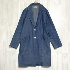 アントマリーズ　Vネック デニムロングカーディガン　F