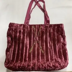ベロアトートバッグ⭐︎ピンク