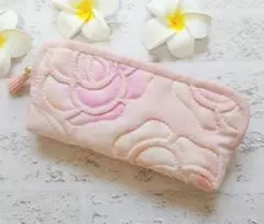 【限定カラー】ローズの眼鏡ケース/ポーチ ハワイアンキルト キャシー中島むら染め