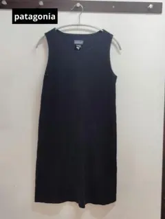 patagonia コットン ノースリーブワンピース XS ブラック[A]