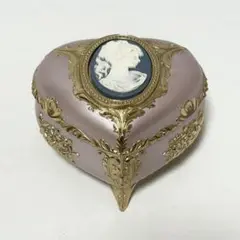花柄 ハート型 ピンク オルゴール アクセサリー 小物入れ ジャパン