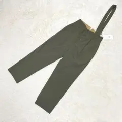 ブラウンアンドストリート【M】カーキ パンツ ワンショルダー ハイウエスト 美品