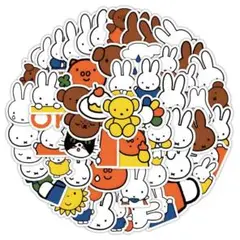 【新品未使用】　ミッフィー うさこ　防水ステッカー シール　64枚