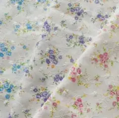 KC✽国産小花刺繍生地　3色　✽50x30✽