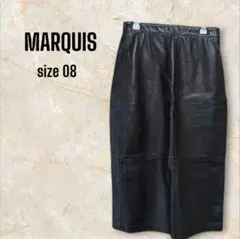 ＊MARQUIS マーキス＊ カナダ製 レザー タイトスカート ひざ丈