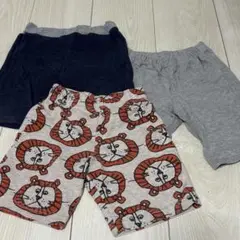 90 95 半ズボン 3着セット ライオン 無地 西松屋など ボトムス パンツ