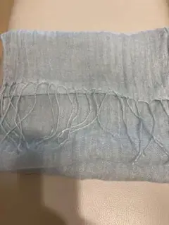 麻100%ストール　アイスブルー