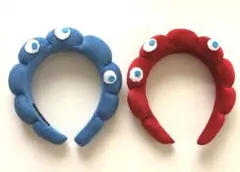 ミャクミャク　カラー　カチューシャ　ハンドメイド　赤青セット