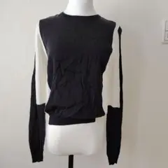Aquascutum 薄手の絹と綿の肌触りが良いセーターMサイズ#28