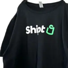 ギルダン Shipt ロゴ Tシャツ L ブラック 黒 古着