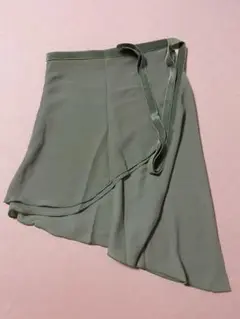 【週末限定価格】巻きスカート　ピスタチオ色