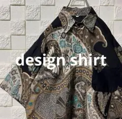 design shirt 半袖 奇抜 レトロ ヴィンテージ ペイズリー