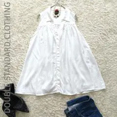 DOUBLE STANDARD CLOTHING　タックフレアスキッパーブラウス