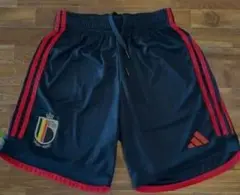 ⭐︎美品adidas⭐︎ベルギー代表 サッカーショートパンツ ゲームパンツ黒/赤