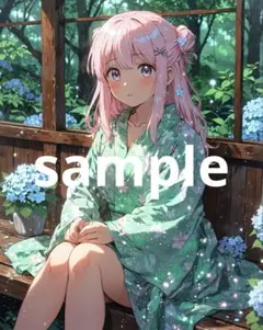 A4サイズ　ポスター　AIイラスト　美麗　アニメ　アニメイラスト　No.257