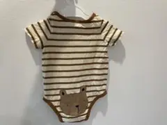 GAPストライプ柄ロンパース（おしりにクマ）