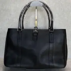 【未使用】SIMPLE BEAUTY ♡ シンプルレザートートバッグ 黒 本革