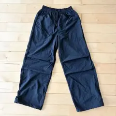 GU GIRLSテックパラシュートプルオンパンツ　ブラック　サイズ キッズM