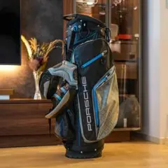 Porsche ポルシェ ゴルフバッグ 未使用品 非売品】PORSCHE ポルシェ ゴルフバッグ エナメル キャディ