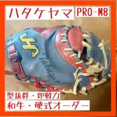 【軟式でも使用可能!】ハタケヤマ オーダー キャッチャーミット 和牛 硬式 M8
