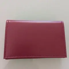 バーガンディ レザー 名刺入れ
