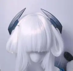 ぬた。コスプレ小物 悪魔 サブカル 天使界隈 装甲 ヘアクリップ 黒色系統