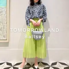 美品★TOMORROWLAND Ballsey プリーツスカート ライムグリーン